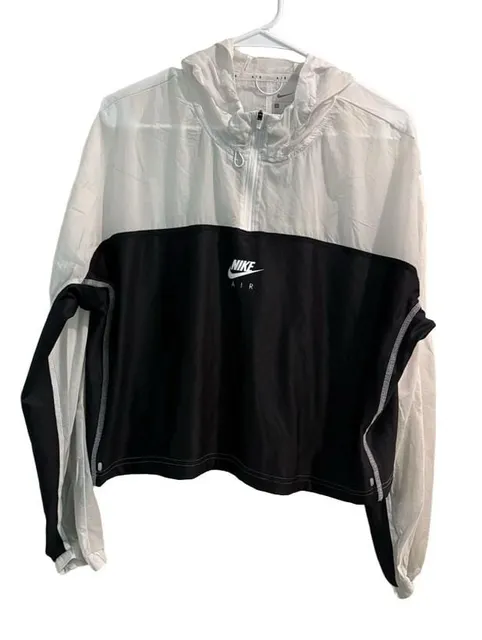Nike Air Windbreaker Jacket Size L Black White