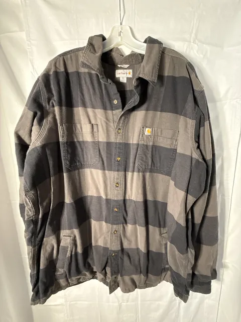 Carhartt Rugged Flex Hamilton Fleece Lined Shirt Jac Size 3XL Tall Plaid
