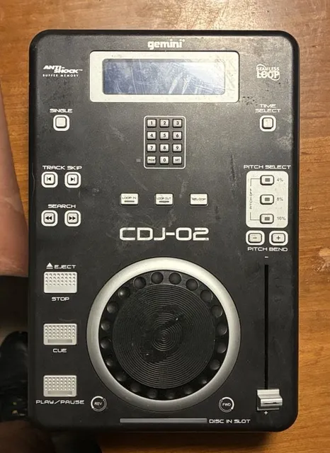 Gemini CDJ-02 Tabletop Professional CD Player DJ Deck