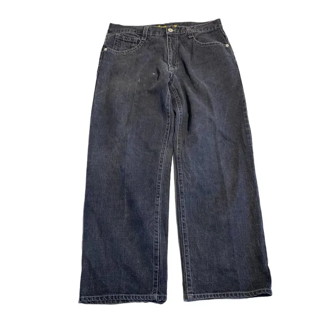 Avirex Jeans Size 36/32 Black Denim Baggy Pants