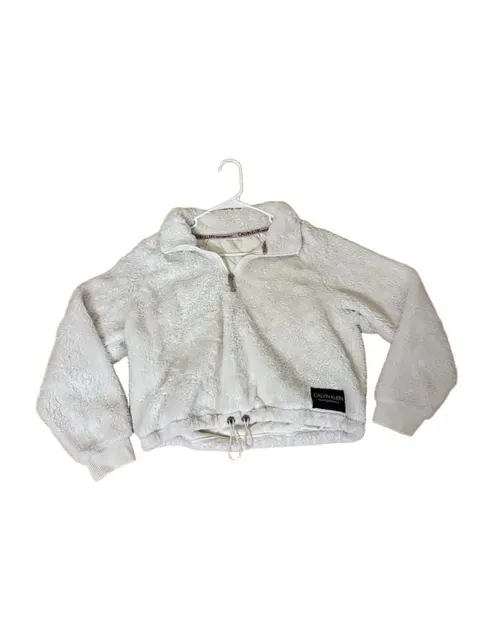 Calvin Klein Performance Sherpa Fleece Pullover Size XL White