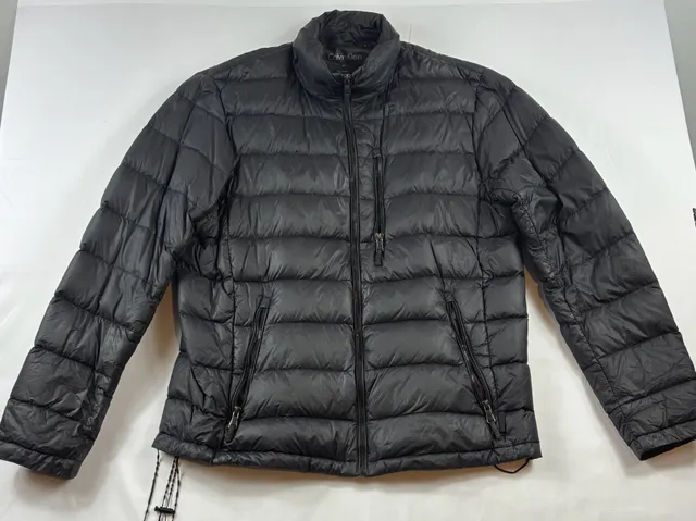 Calvin Klein Packable Lightweight Down Puffer Jacket Size M Black