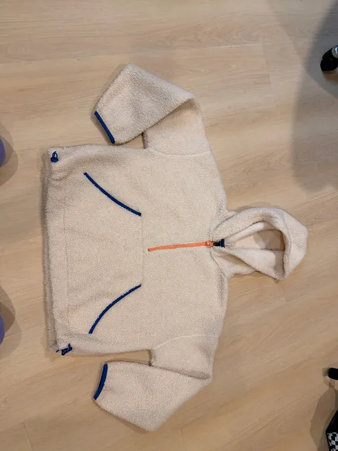 Wild Fable Half-Zip Sherpa Anorak Size M Cream