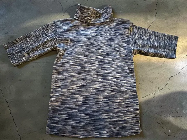 Free People Turtleneck Pullover Sweater Size M Blue Space Dye