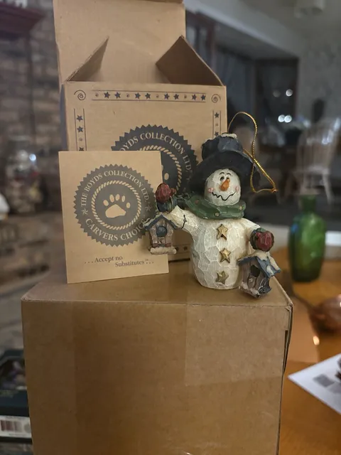 Boyds Collection Carvers Choice Snowman Ornament
