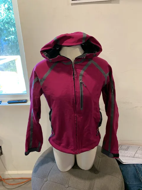 Mountain Hardwear Hooded Softshell Jacket Pink Gray