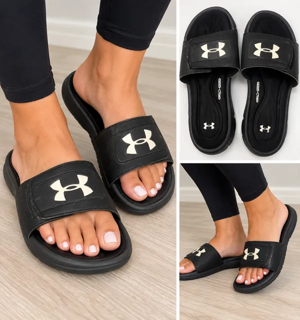 Under Armour Ignite VI Slide Sandals Black White