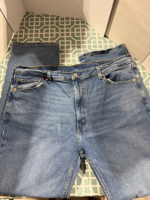 Levi's 505 Straight Jeans Size 42x34 Blue Denim