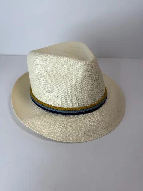 Stetson Straw Fedora Hat Size 7 1/8 Made In USA