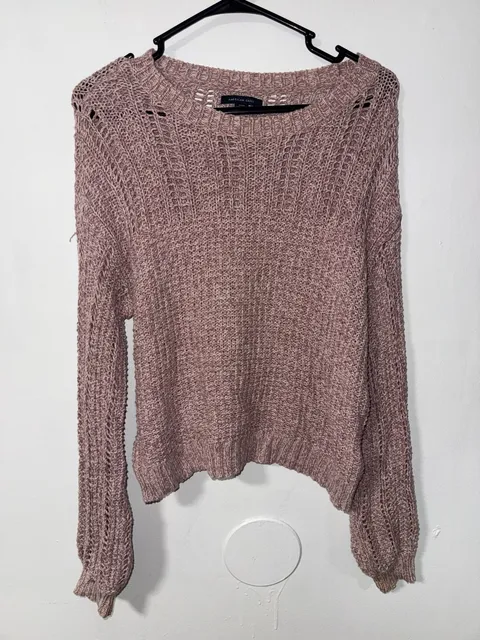 American Eagle Knit Sweater Size S Mauve