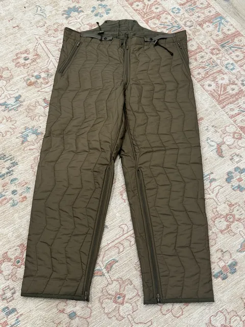 Vintage 2001 German Military Quilted Liner Pants Gorpcore Olive 56/58 XL
