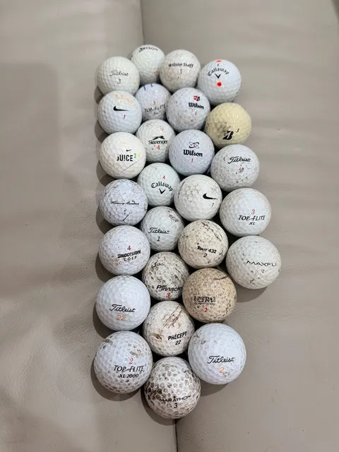 Assorted Mixed Brand Used Golf Balls Lot of 27 Titleist Callaway Nike Top Flite
