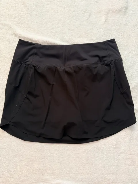 Athleta Run With It Skort Size M Black Athletic Skirt