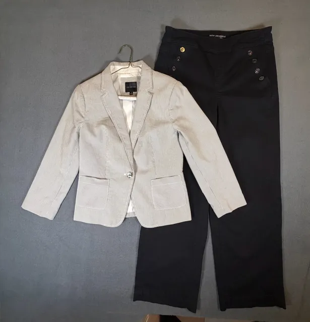 The Limited Seersucker Blazer Size S Striped Cotton Jacket