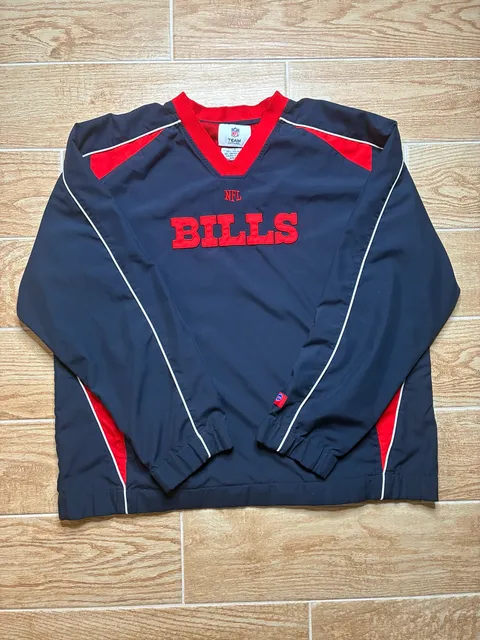 Vintage NFL Team Apparel Buffalo Bills Windbreaker Size L Pullover