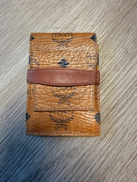 MCM Visetos Monogram Cognac Coated Canvas Cigarette Case