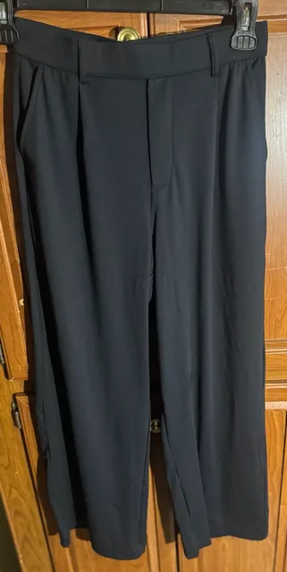 Halara Wide Leg Pants S Petite Black Pleated