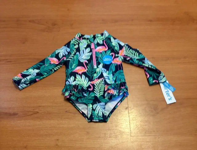 Carter's Flamingo Rashguard Swimsuit Size 12M