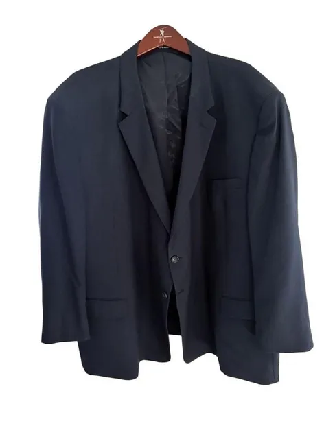 Pronto Uomo Platinum Executive Fit Suit Jacket Size 60 Regular Navy Wool