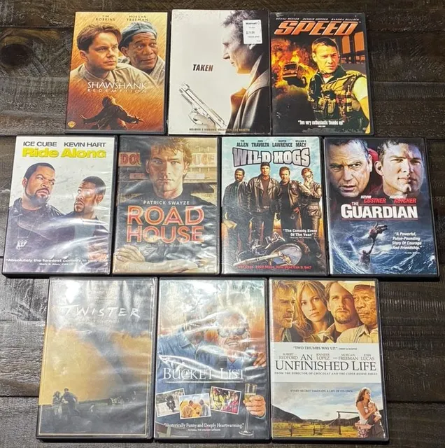 Lot of 10 Assorted PG-13 DVD Movies Action Comedy Drama Twister Road House