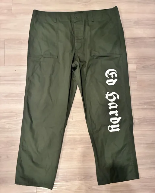 Ed Hardy Screaming Tigers Graphic Pants Size 42 Olive Green Y2K STREETWEAR