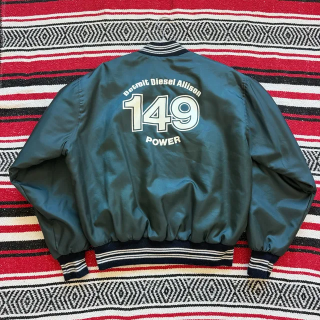 Vintage Detroit Diesel 149 POWER Satin Varsity Jacket - Sz L