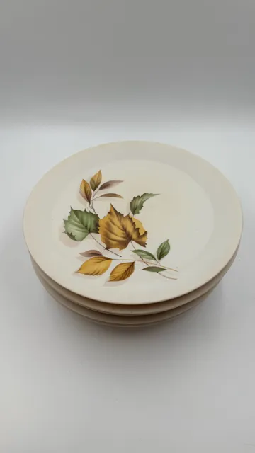 Set of 4 Vintage Harmony House Autumn Haze Melmac Melamine Dinner Plates Fall Leaves