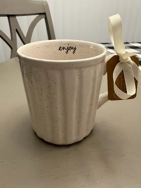 Rae Dunn Artisan Collection Enjoy Speckled Fluted Mug