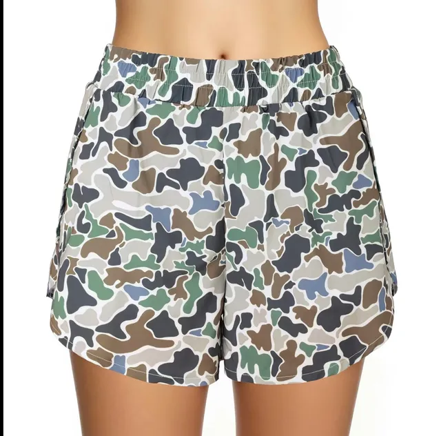 FireSwan 2-in-1 Athletic Shorts Size Small Camo