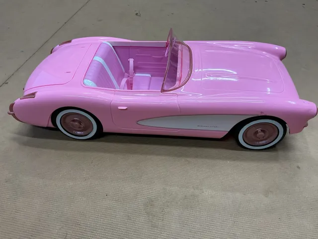 Barbie Pink Corvette Convertible RC Car NO Remote