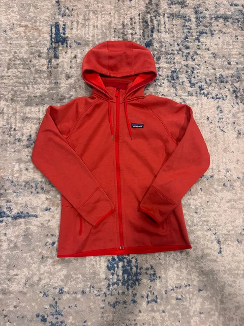 Patagonia Performance Better Sweater Hoody Size L Red Fleece