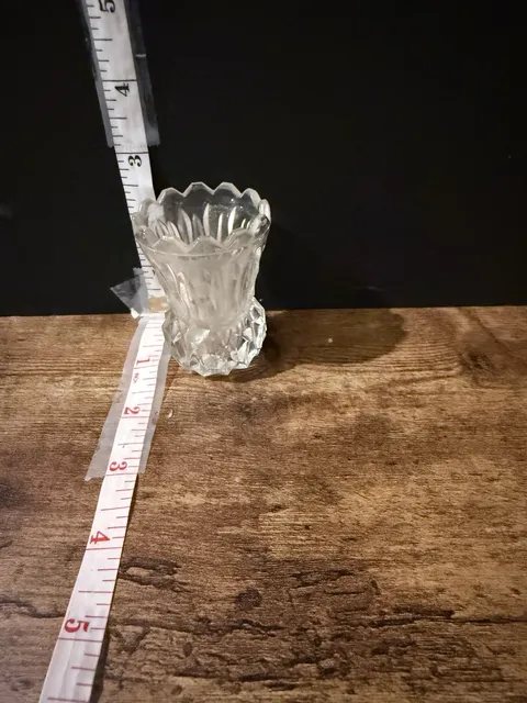 Vintage 1970's Era Clear Glass Toothpick Holder - ,