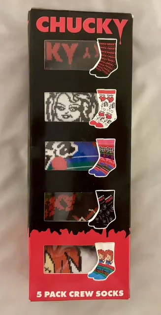 Odd Sox Chucky 5 Pack Crew Socks New in Box