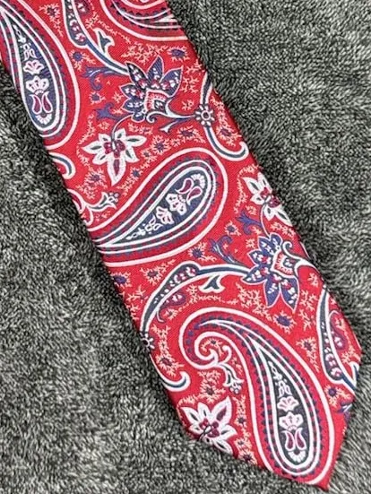 Blake & Hudson Neckwear Red Paisley Silk Tie