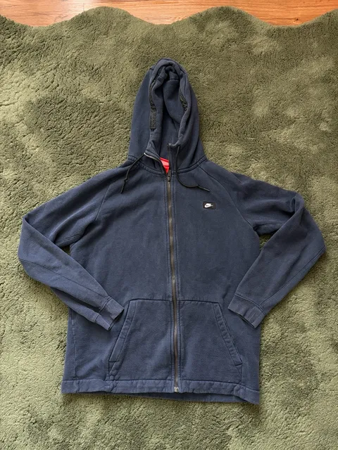 Nike Full Zip Hoodie Size L Blue