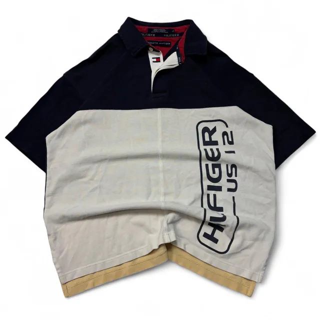 Tommy Hilfiger Colorblock Polo Shirt Size L Vintage 90s