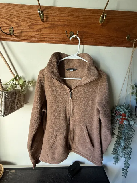 Cozy Fall 🍁 REI Co-op Fleece Jacket Size M Brown Full Zip Sherpa