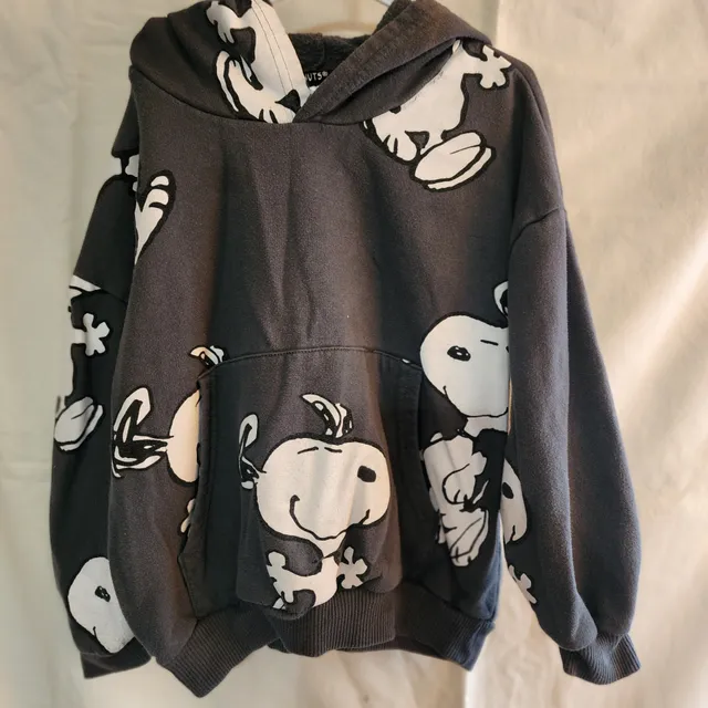 Peanuts Snoopy All Over Print Hoodie Size 5T Charcoal