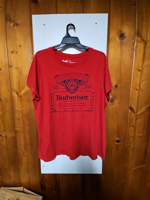 (570) Brew City Budweiser T-Shirt Size 3 Red Graphic Tee