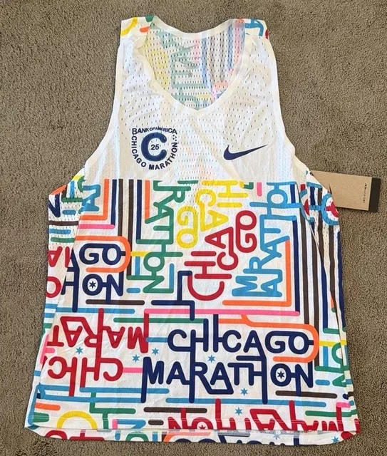 Nike Chicago Marathon 2025 Aeroswift Dri-FIT ADV Singlet HQ4277-100 Men's Medium NWT