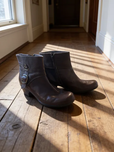 Clarks Brown Leather Ankle Booties