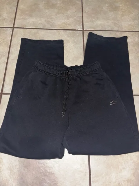 Alo Accolade Straight Leg Sweatpant Size M Black