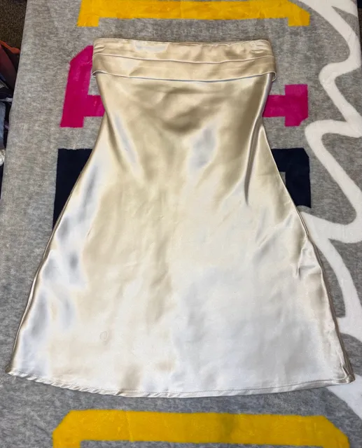 Altar'd State Satin Mini Dress Size XS Champagne