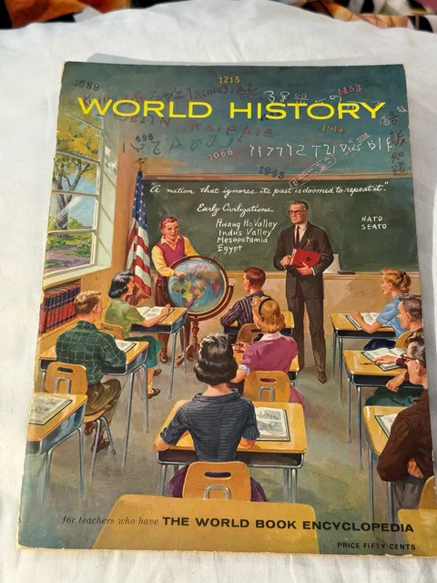 World Book Encyclopedia World History Instructional Aids Vintage Magazine