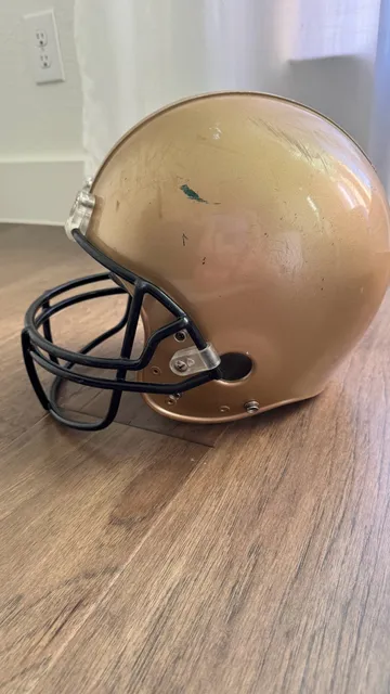 Riddell Football Helmet Size Large Gold with Black Facemask