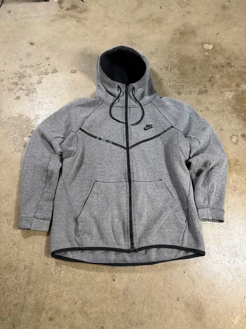 Nike Tech Fleece Full Zip Hoodie Size M Grey