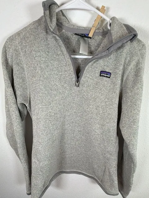 Patagonia Womens XS Better Sweater 1/4 Zip Fleece Pullover Slim Fit Gray Perfect