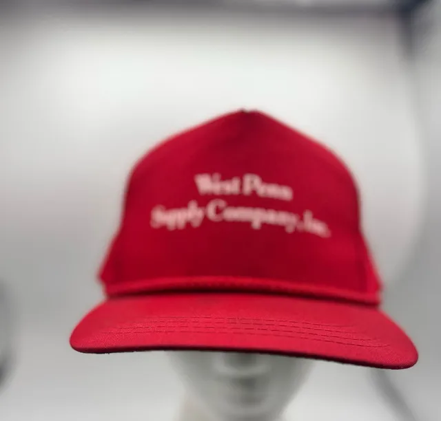 West Penn Supply Company Inc Vintage Red Rope Snapback Hat