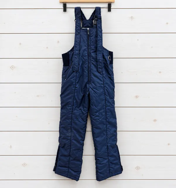 Swiss Alps Ski Bib Navy Blue Snow Pants Overalls Insulated Vintage