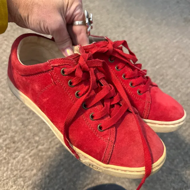 UGG Red Suede Sneakers Size 6